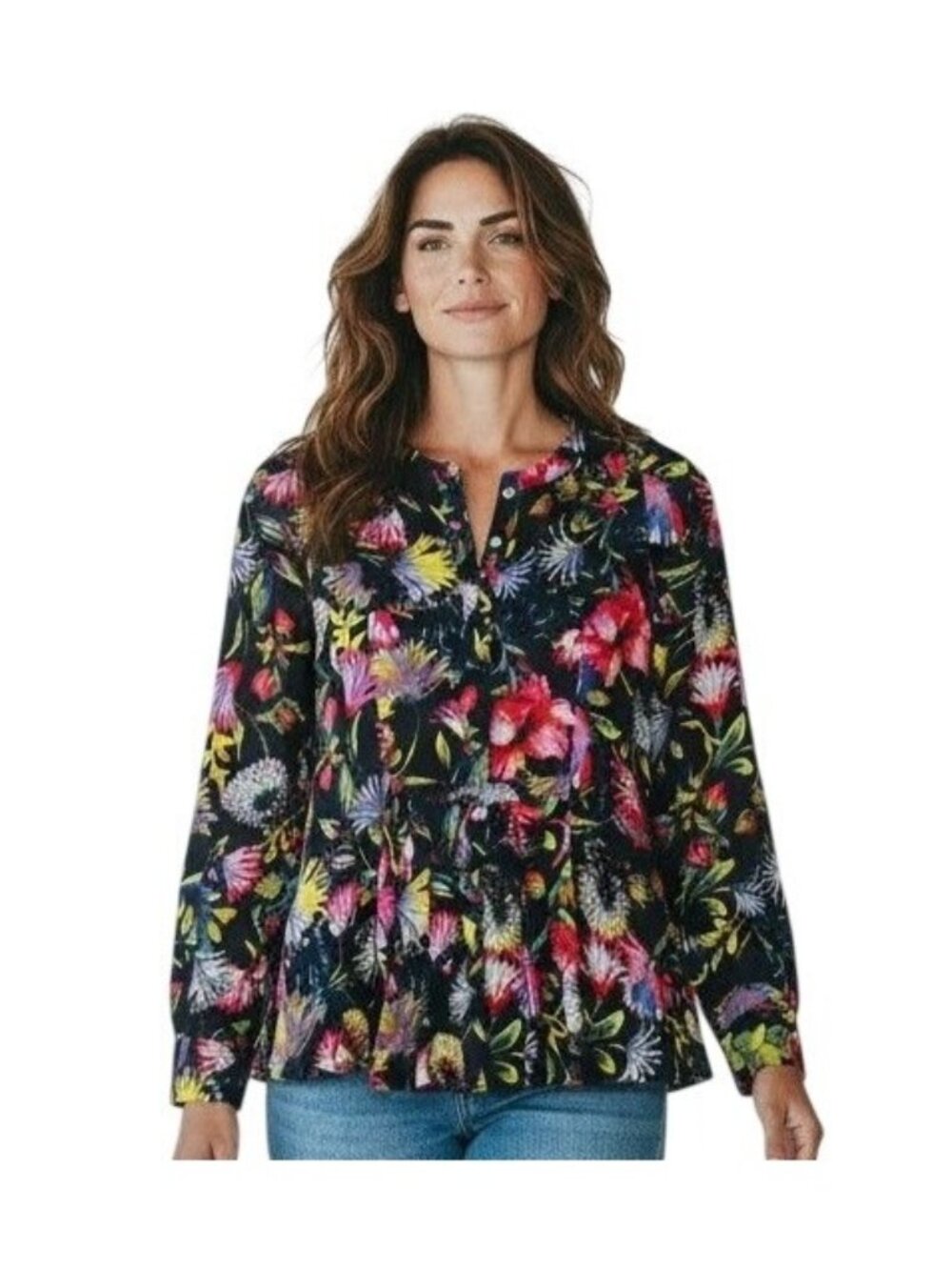 J.Crew 100% Silk Floral Blouse XS Peplum Pleated Lightweight Boho Chic Top